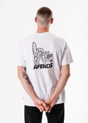 Afends Mens Back Alley Cats - Standard Fit Pocket Tee