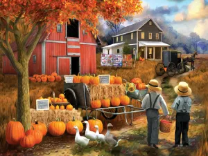 Amish Pumpkin Patch Jigsaw Puzzle