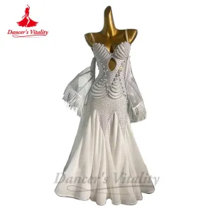 Ballroom Dance Performance Clothes for Women Hand Made Senior Modern Social Dancing Competiton Dress Adult Child Waltz Dresses modern dancing