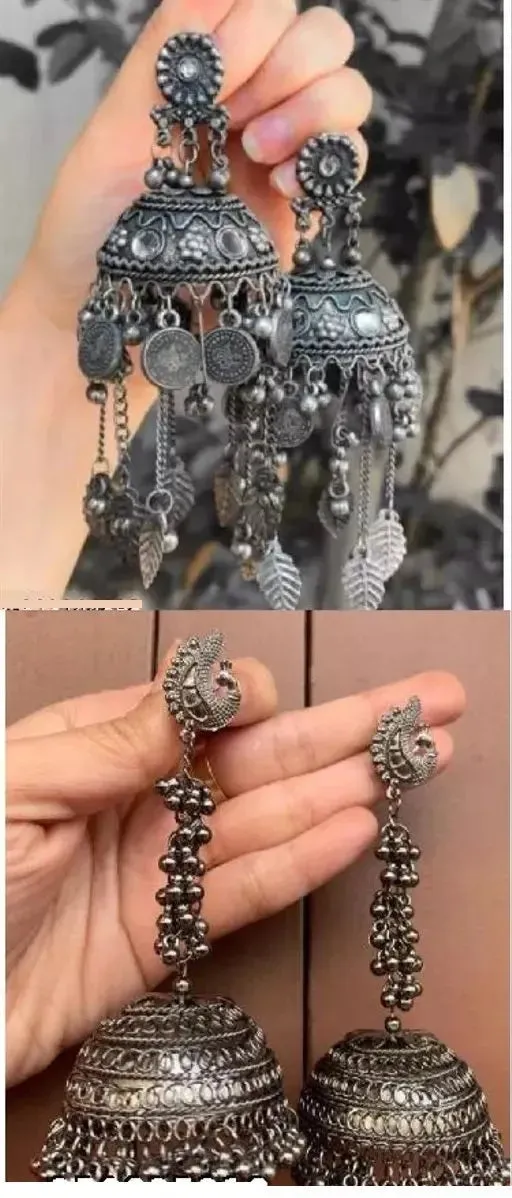 Combo Of 2 Fashionable Princess Charming Oxidised Earrings