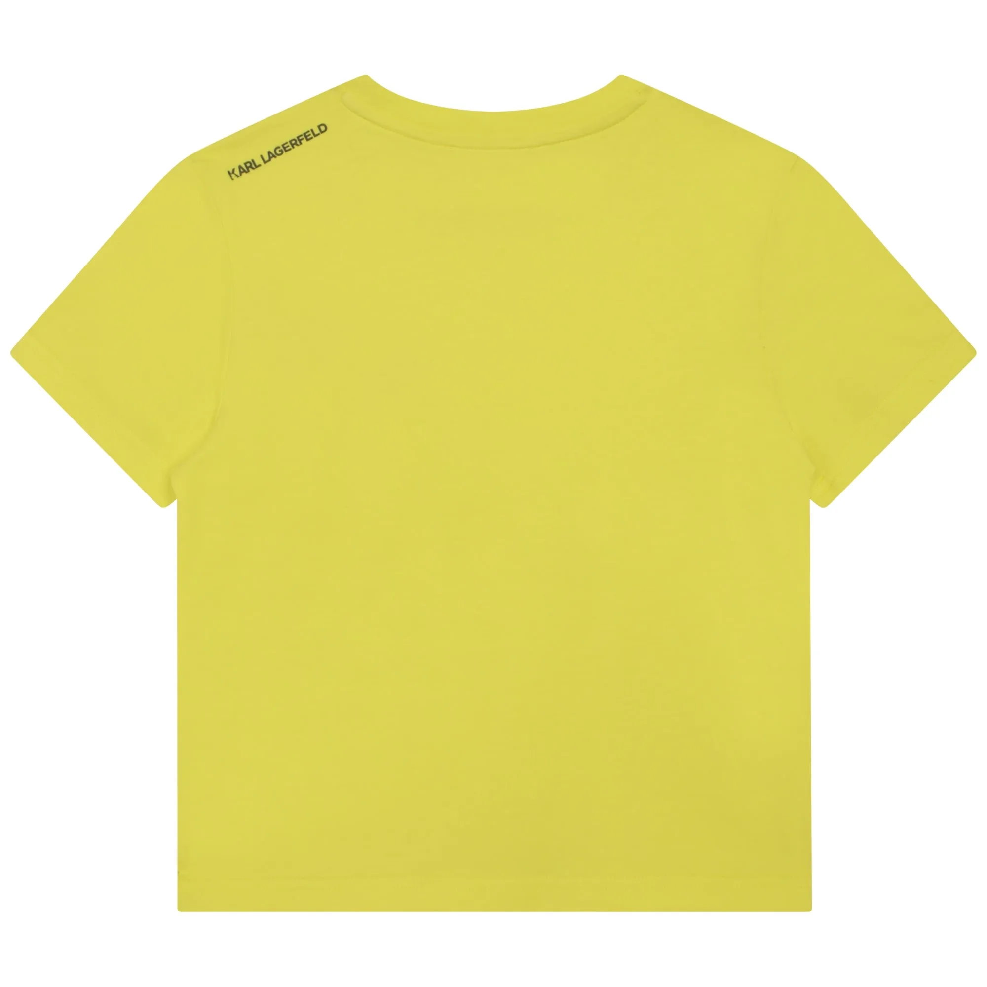 KARL LAGERFELD FW23 Organic Cotton Logo Short Sleeve T-shirt in Lemon