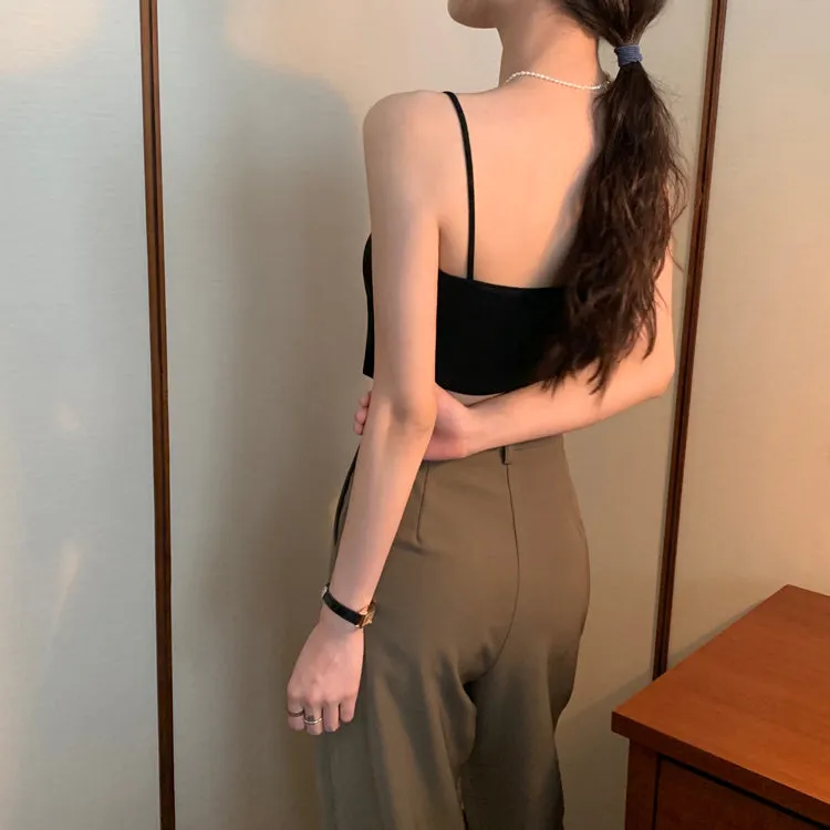 [Korean Style] Asymmetrical Spaghetti Cami Top