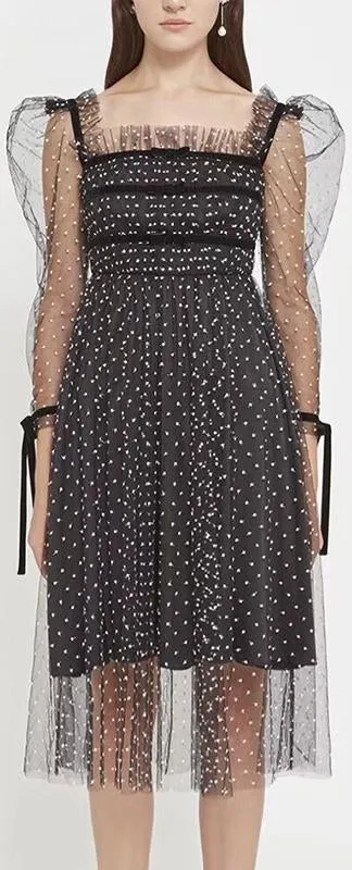 'Lily Rose' French Dotted Tulle Dress