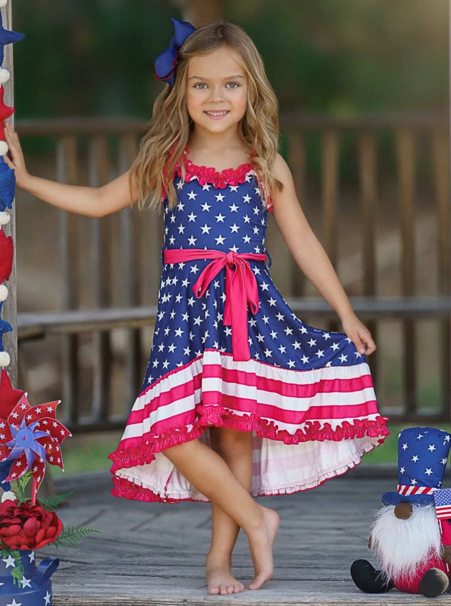 Little Girls You're A Firework Hi Lo Dress