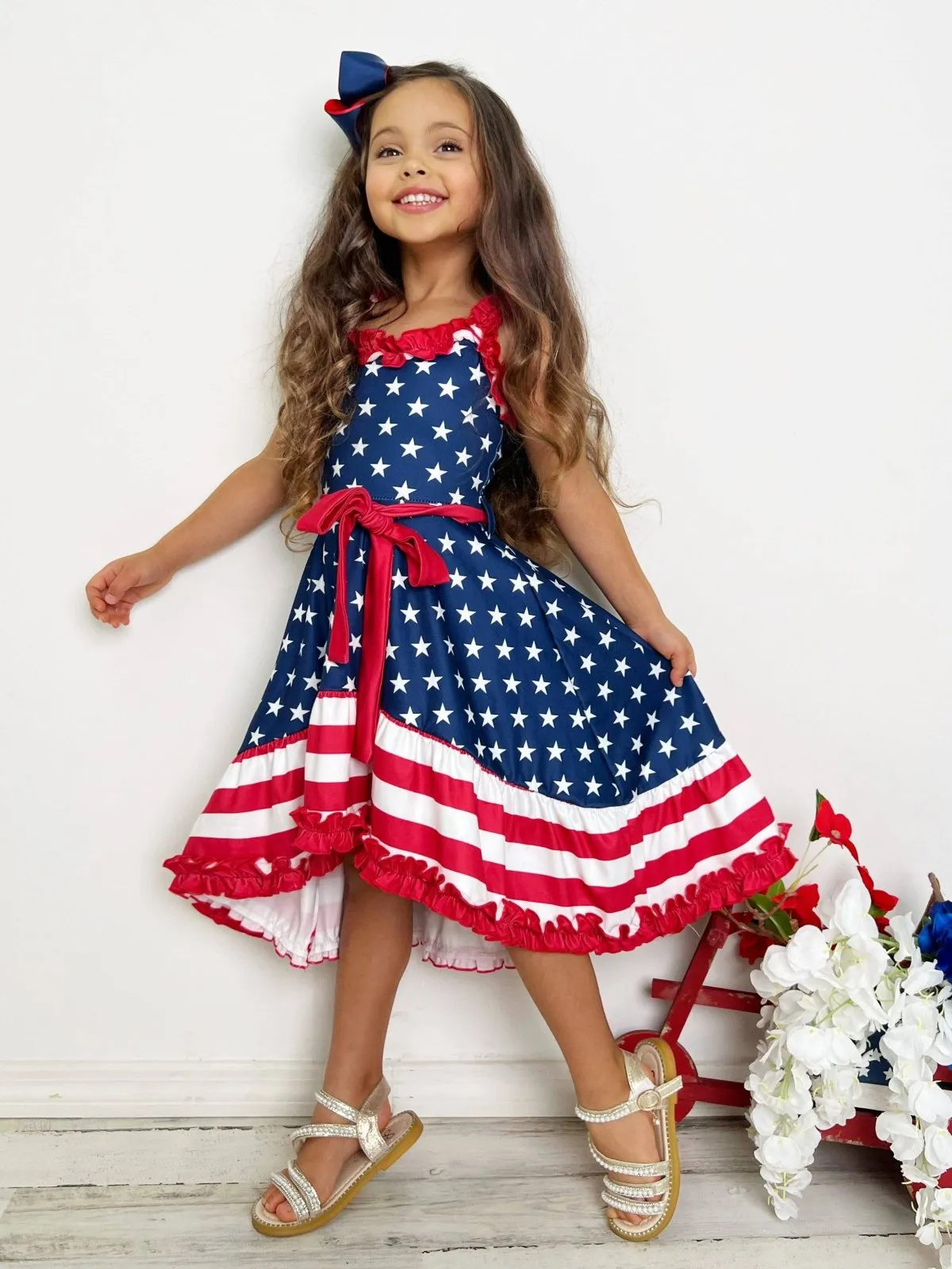 Little Girls You're A Firework Hi Lo Dress