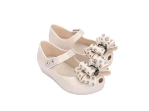 Mini Melissa Ultragirl Sweet X Bow Beige Ballerinas For Baby Girl