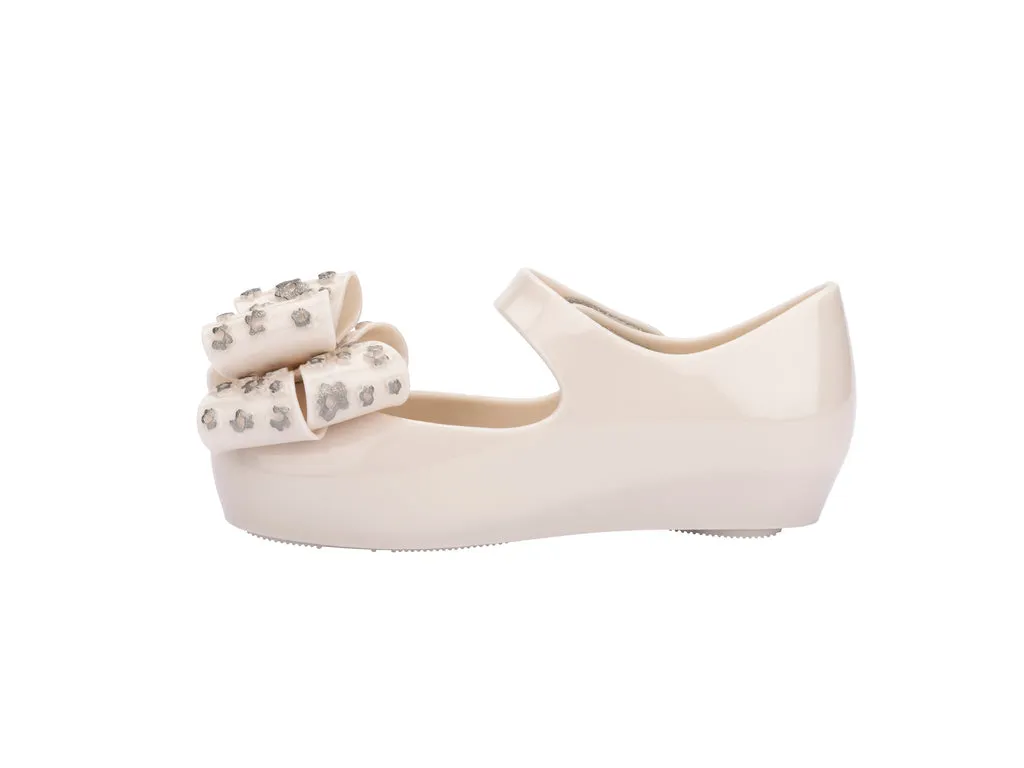 Mini Melissa Ultragirl Sweet X Bow Beige Ballerinas For Baby Girl