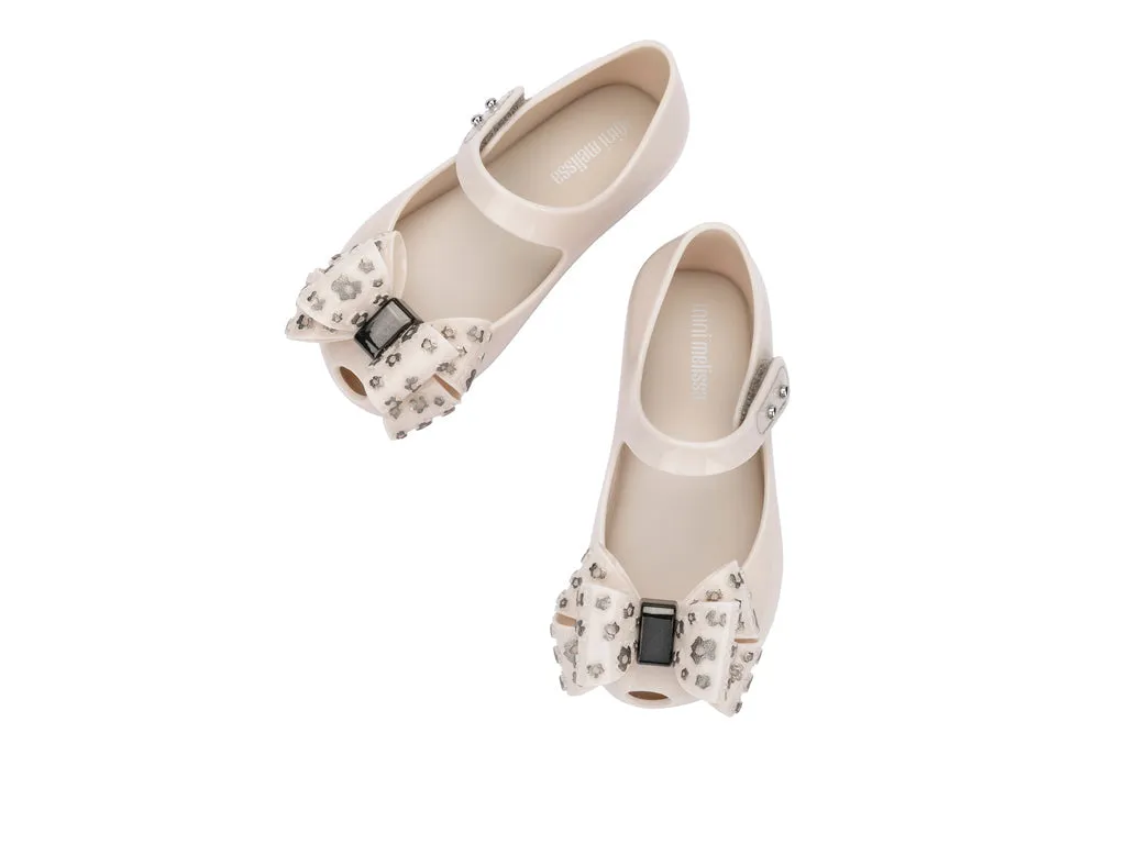 Mini Melissa Ultragirl Sweet X Bow Beige Ballerinas For Baby Girl