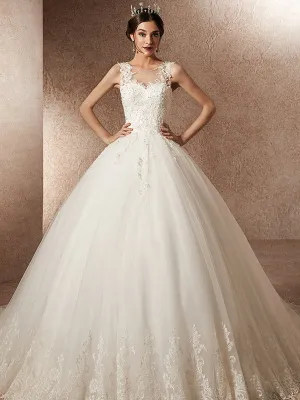 Modern Appliques Lace  Wedding Dresses