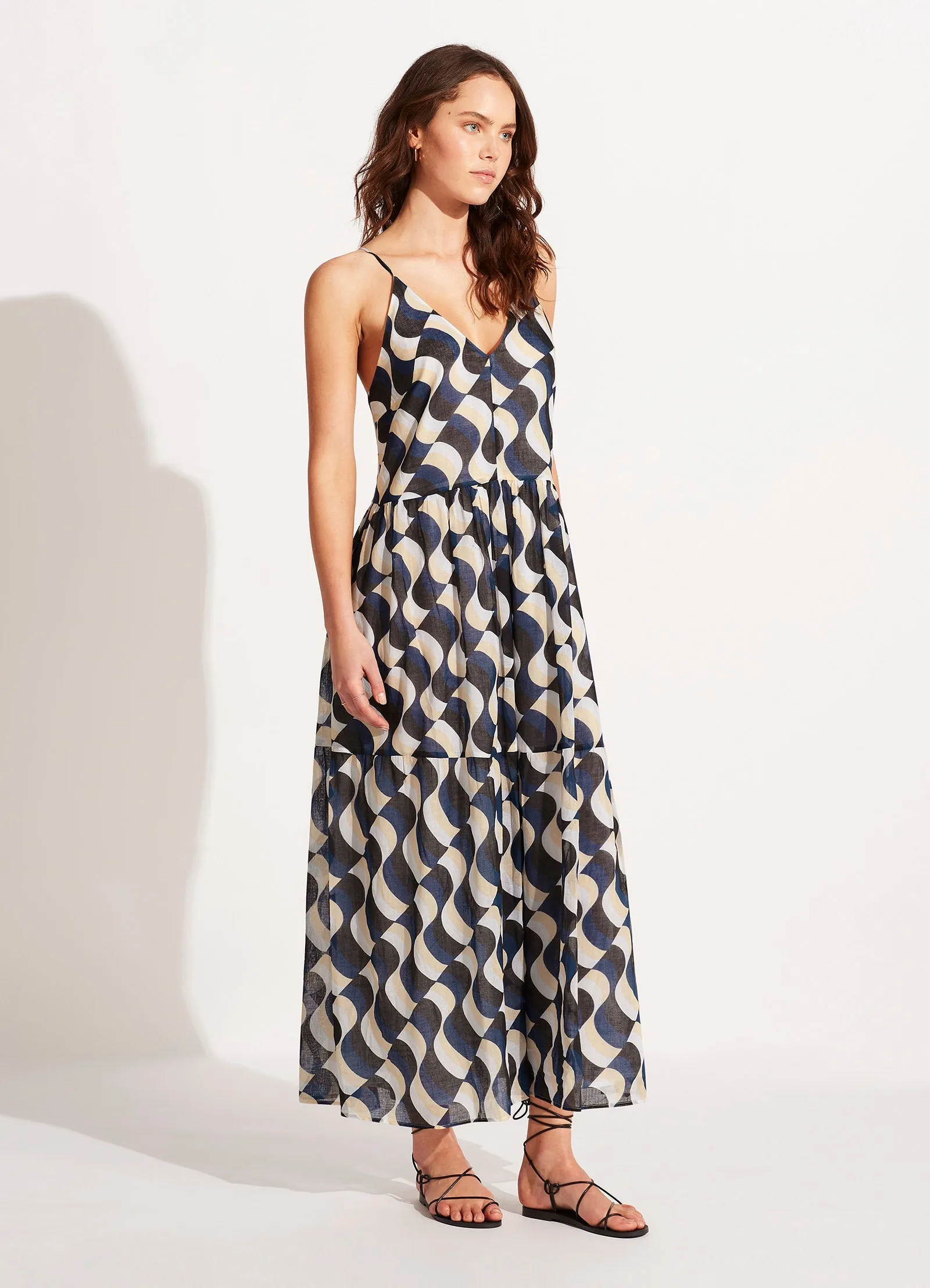 Modern Take Tier Maxi Dress - Black