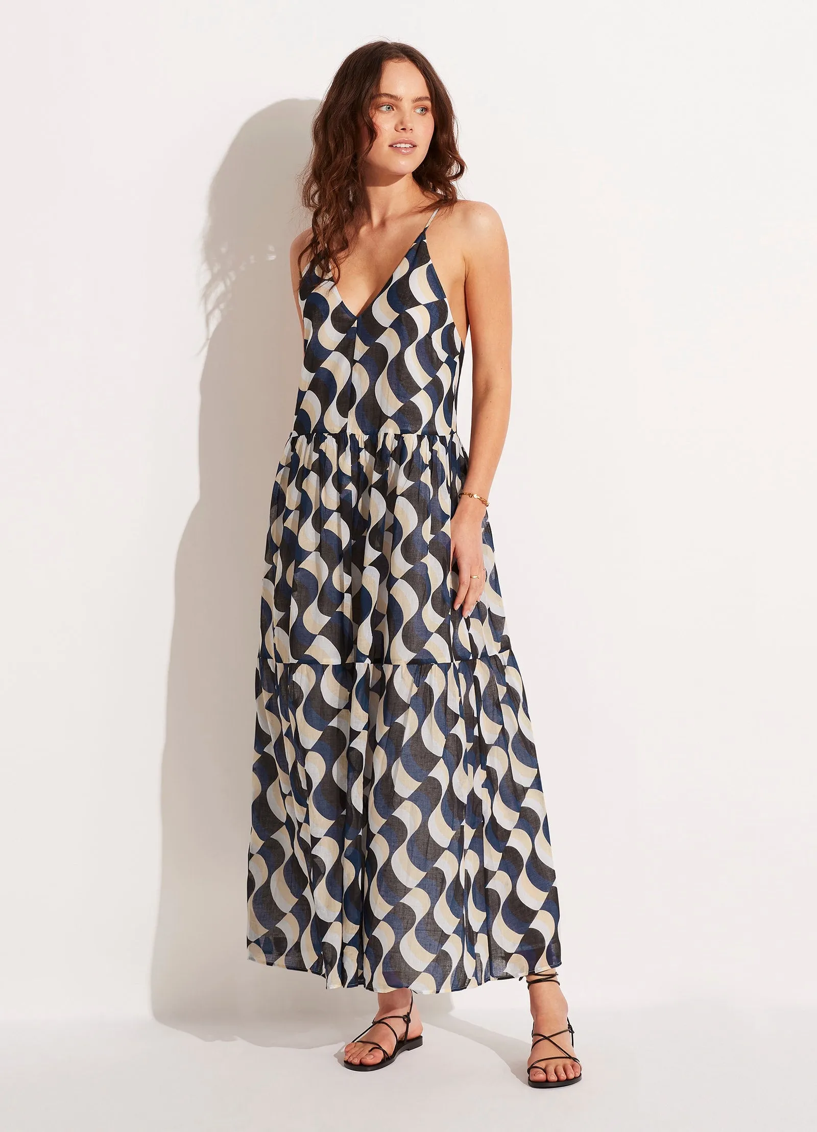 Modern Take Tier Maxi Dress - Black