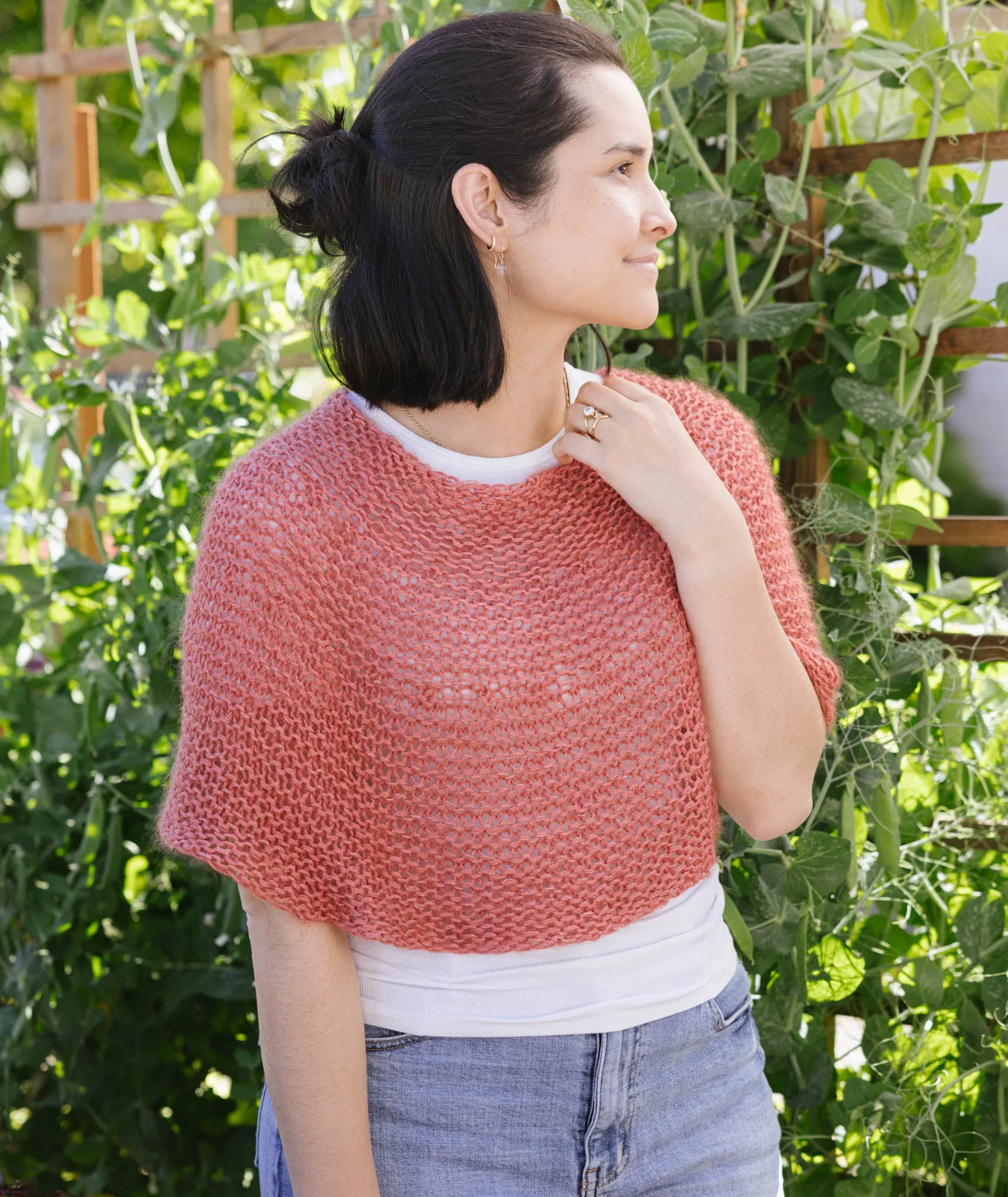 Shoulder Cozy Using Isager Palet and Silk Mohair