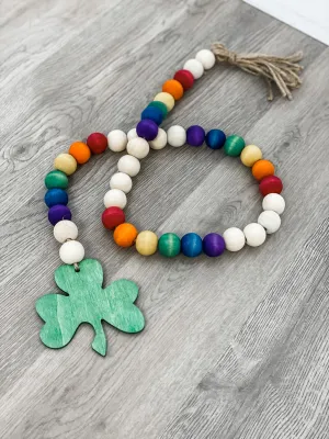 St. Patricks Wood Beaded Garland