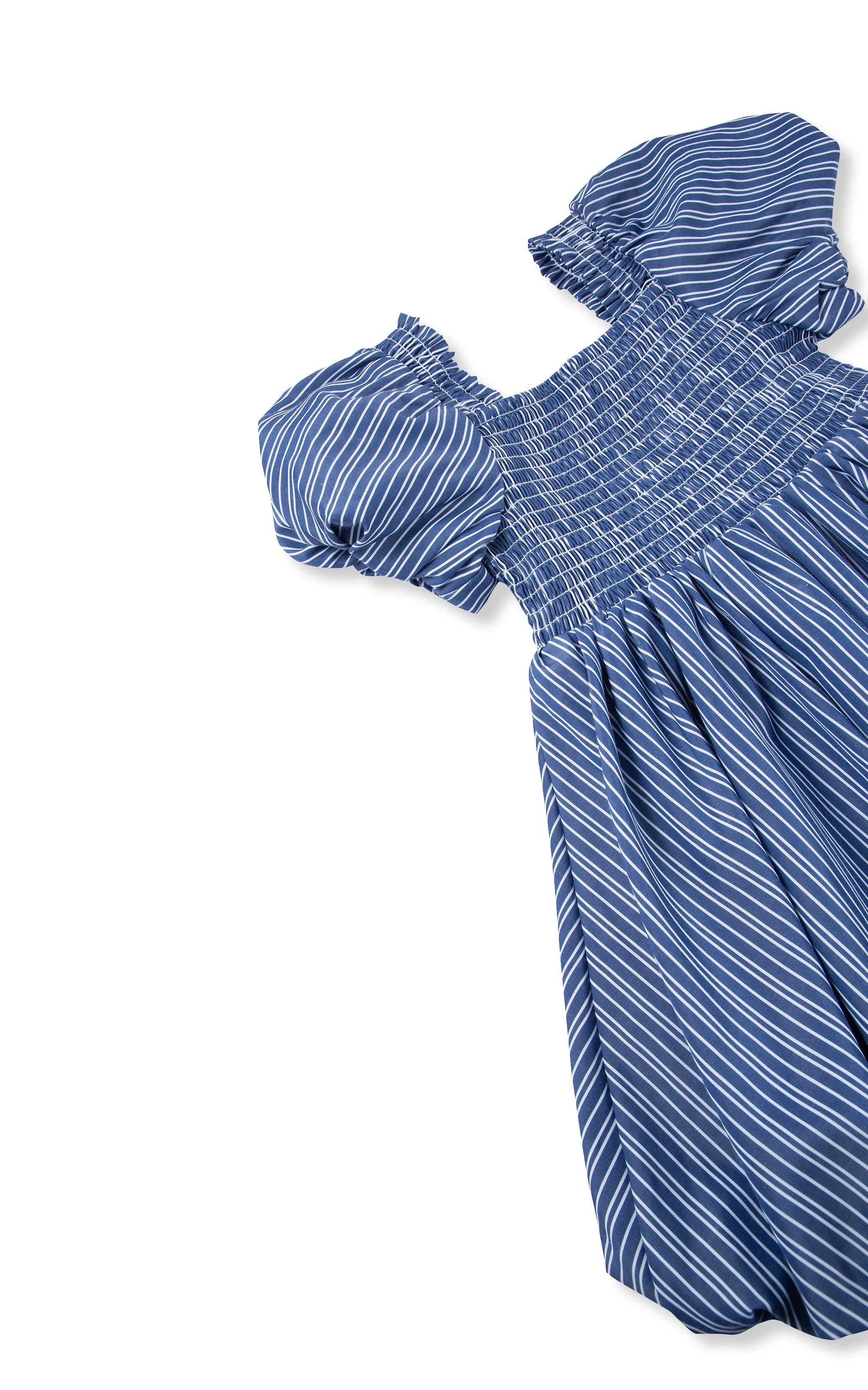 Stripe Puff Sleeve Bubble Dress