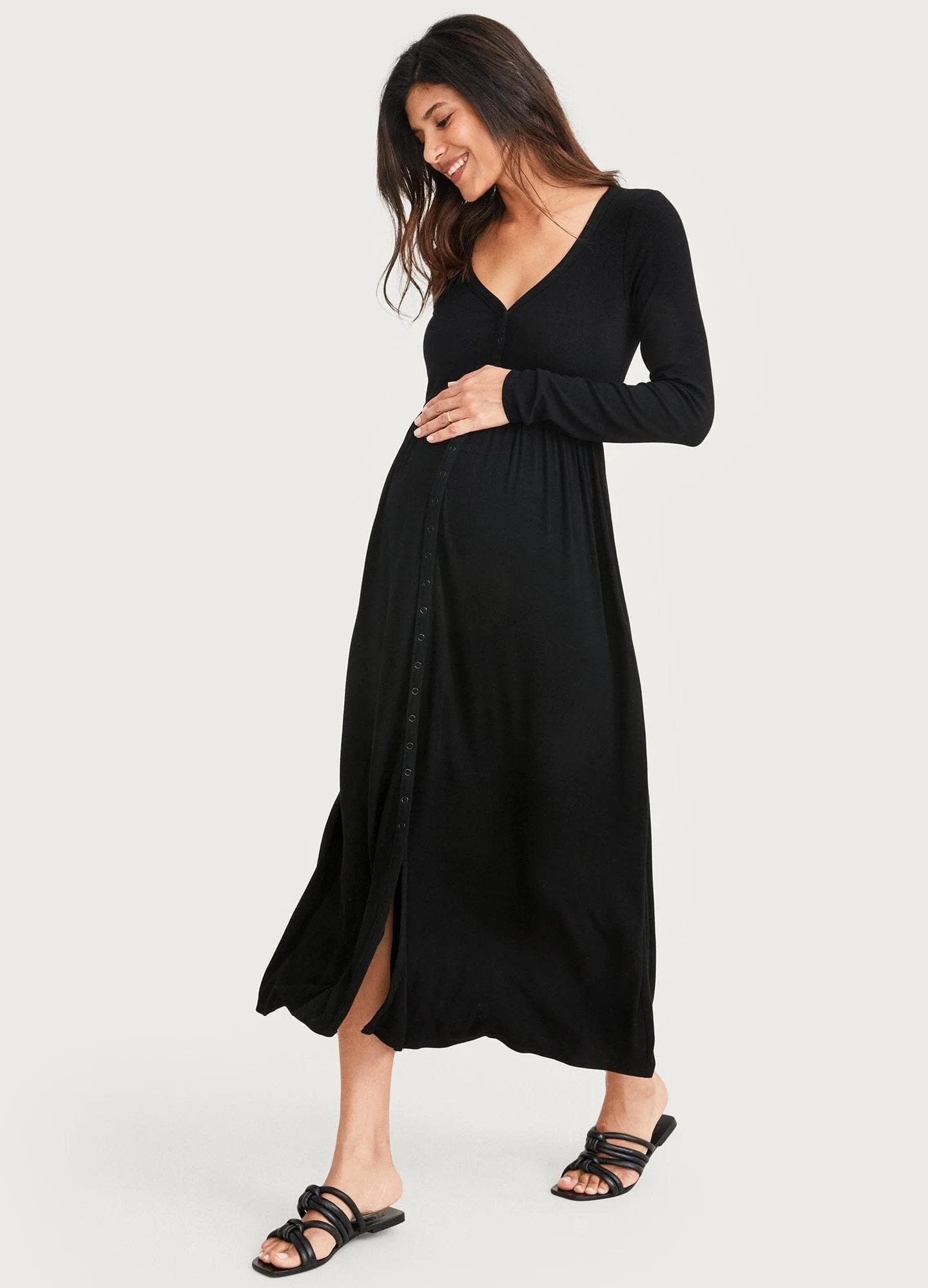 The Softest Rib Nursing Dress