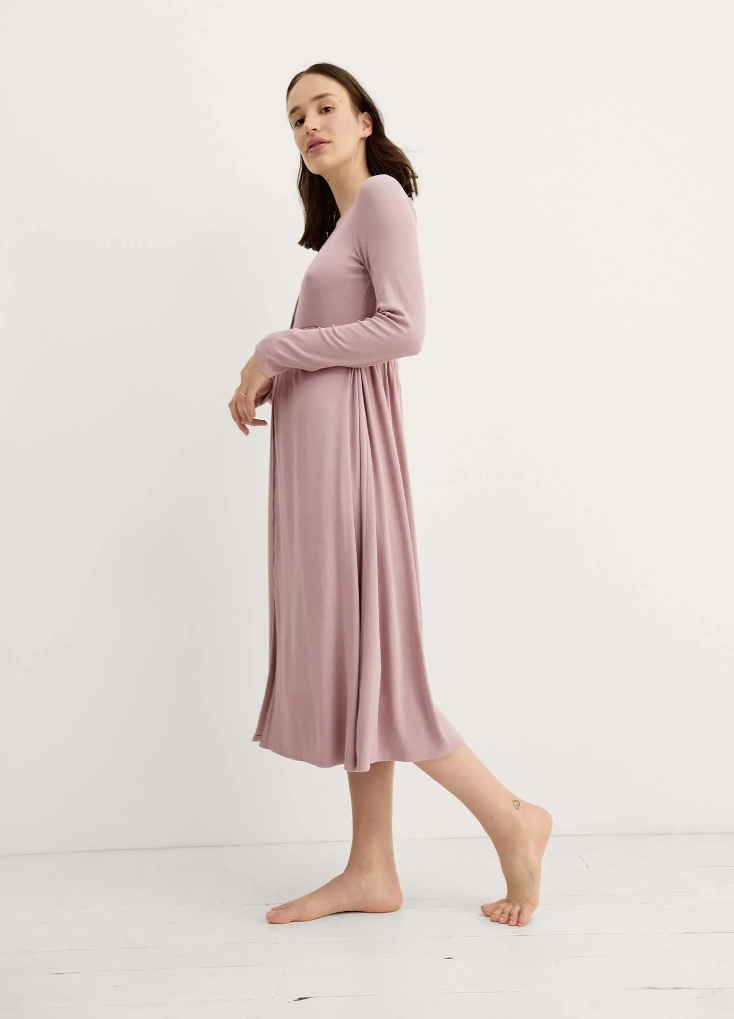 The Softest Rib Nursing Dress