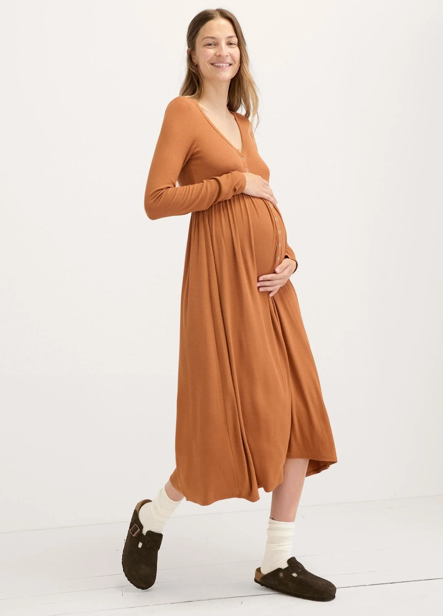 The Softest Rib Nursing Dress