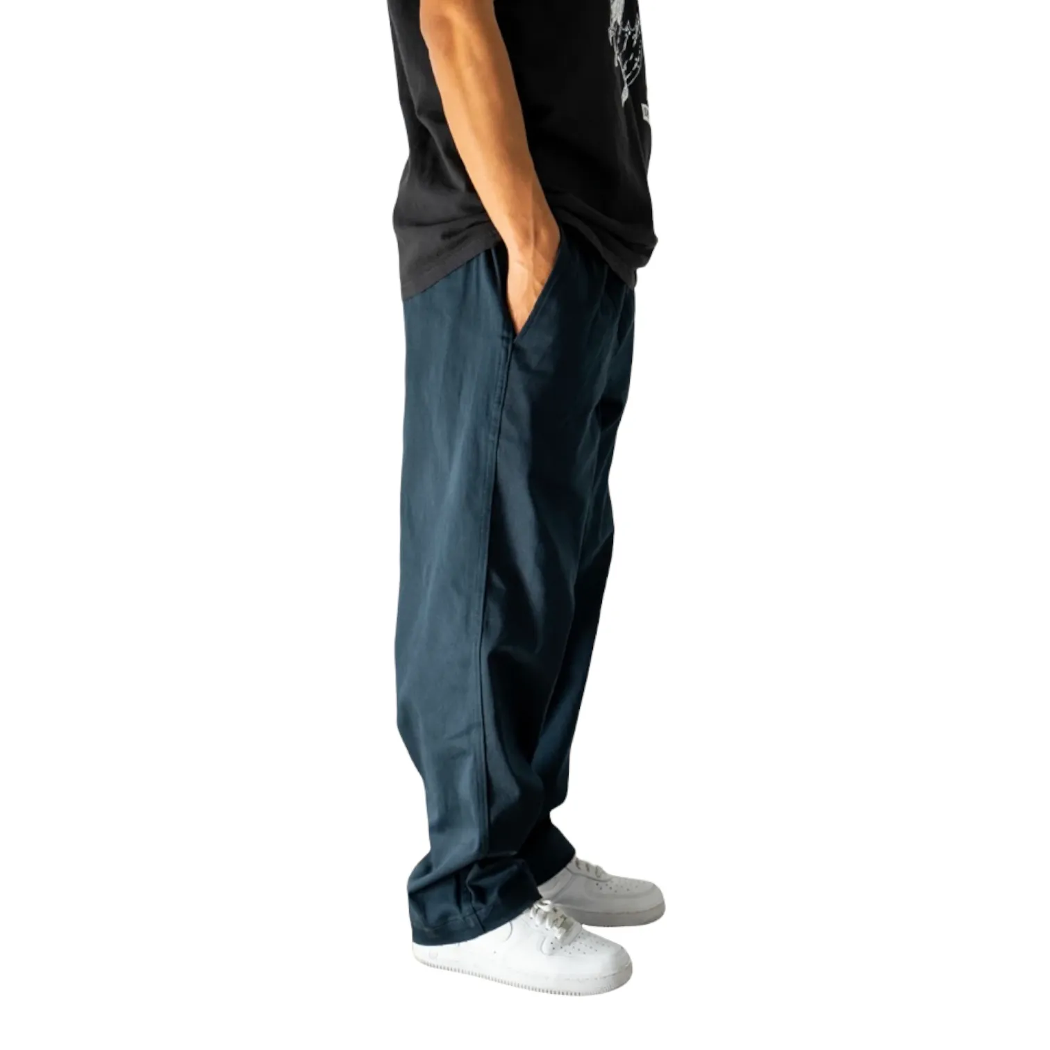 WELCOME PRINCIPAL ELASTIC WAIST PANT - CARBON